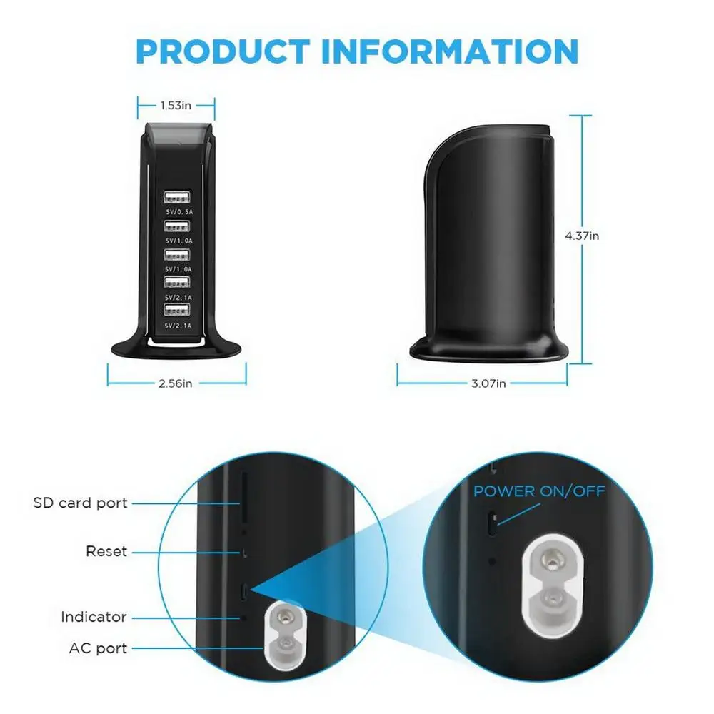 Мини камера видеонаблюдения 4K Wi Fi HD 1080P IP беспроводная USB настенное зарядное