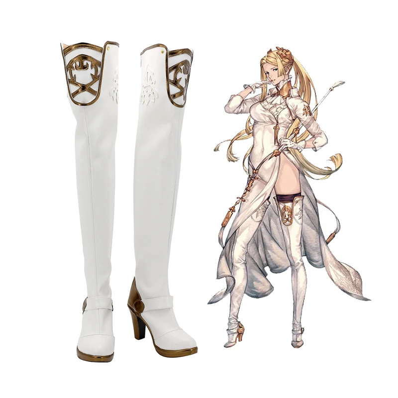 

NieR Automata NieR Commander YoRHa No.2 Type A B Cosplay Shoes White High Heel Boots Halloween Costume Props Custom Made