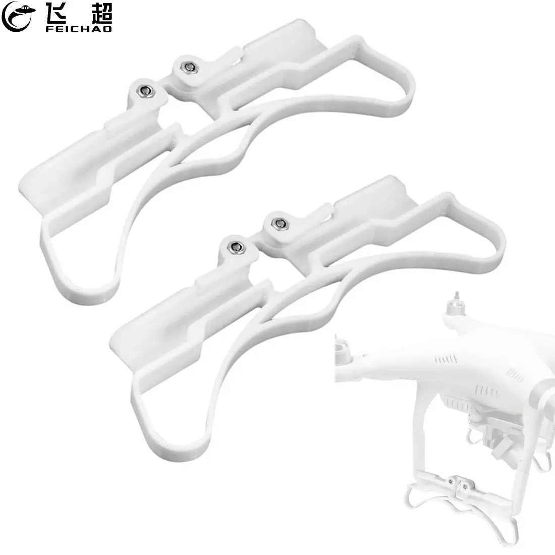 

FEICHAO 3D Printed Extended Landing Gear Landing Skid Support Stabilizers for DJI Phantom 3 Drone Accessories