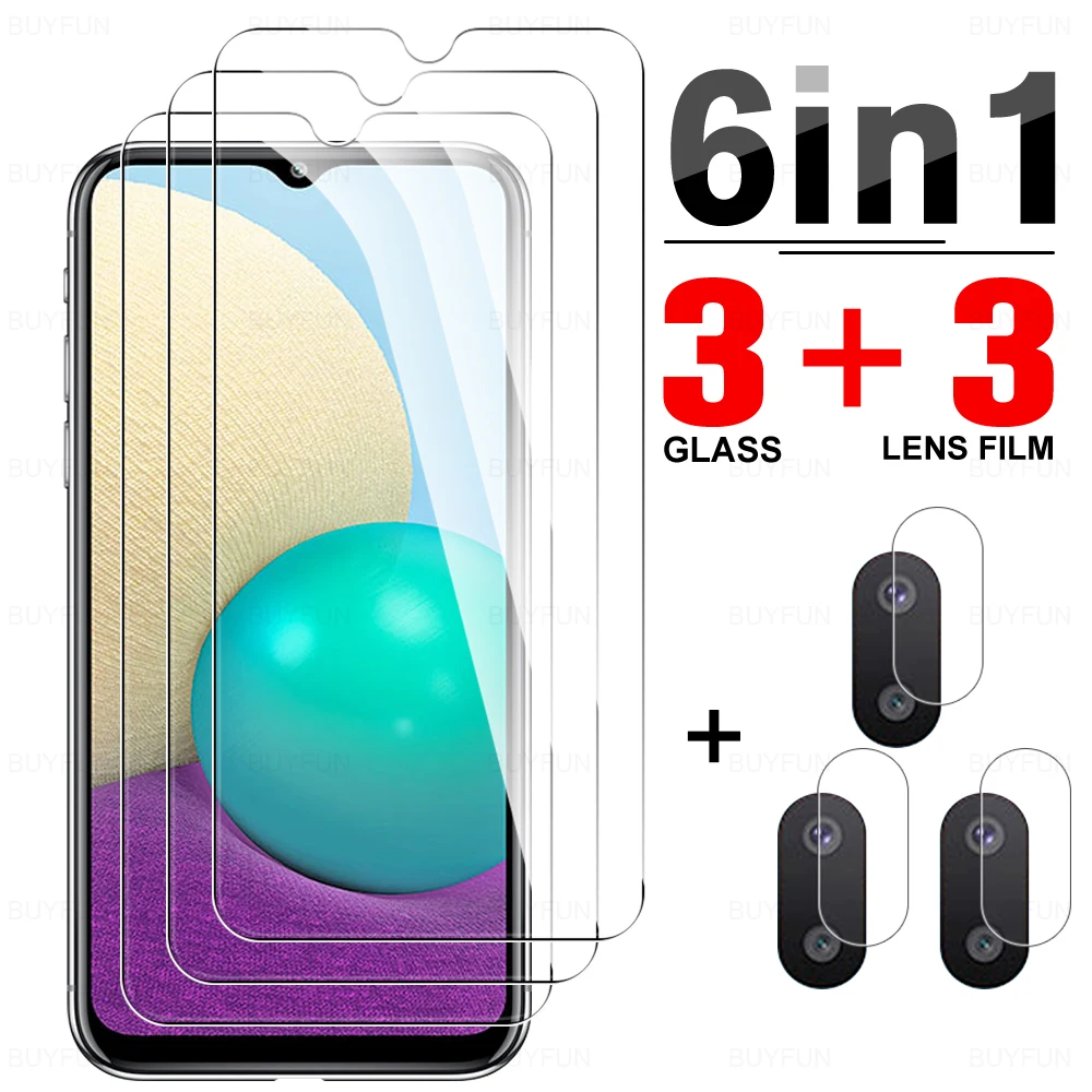 

6-in-1 Tempered Glass On The For Samsung Galaxy A02 Screen Protector For Samsung Galaxy A30s A31 A50 A50s A 71 Camera Lens Film