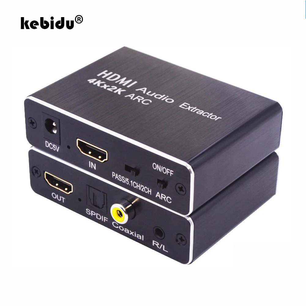 3D оптический TOSLINK SPDIF 5 1 ARC HDMI аудио экстрактор сплиттер 4K x 2K 30 Гц в | Электроника