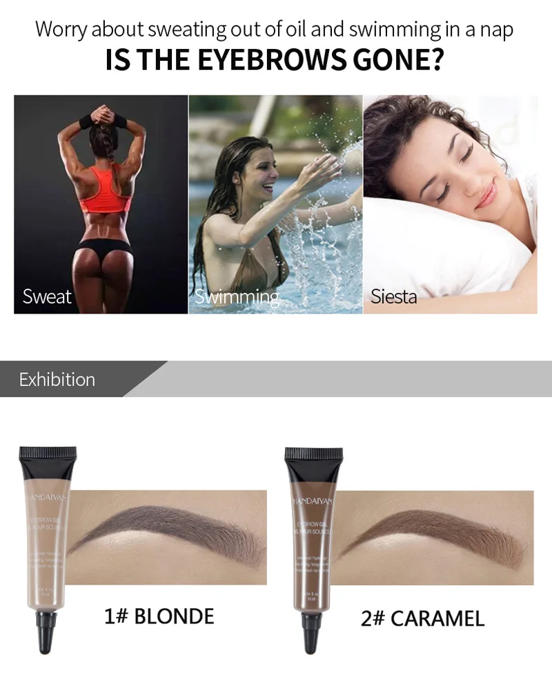 

Waterproof Eyeliner Pen Eyebrow Cream Gel Enhancers Double Head Black Eye Liner Pencil Long Lasting Eye Liner Pen Beauty Makeup