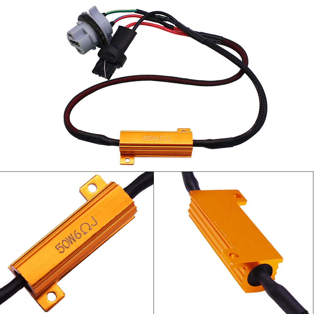 YUNPICAR 7440 T20 50 Вт 6Ohm светодиодный для легких нагрузок резистор фиксированный светодиодный фонарь противотуманная фара быстрая супер вспышка поворотные световые сигналы