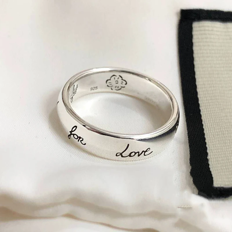 Кольцо из серебра s925 пробы с надписью оригинальным логотипом|Кольца| |