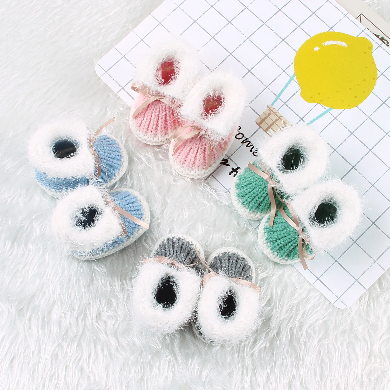 Обувь для малышей кроше вязаный флисовый теплый ботинок шерстяная обувь