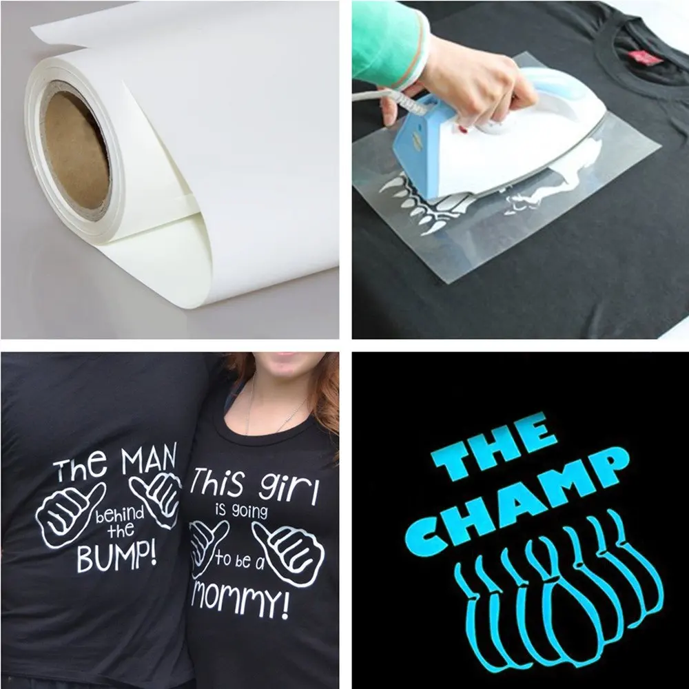 Теплопроводная виниловая светящаяся в темноте пленка HTV для футболок железная