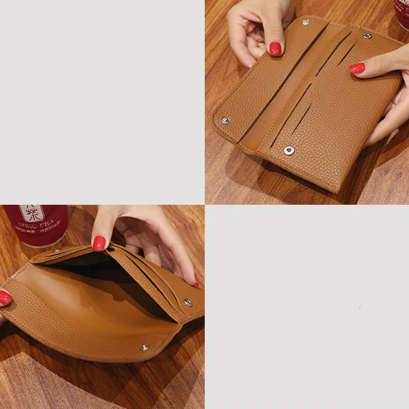 Womens Wallets Simple Purses Long Section Clutch Wallet Card Holder Female Hasp Slim Coin Pocket Purse Bag For Women 2019|Зажимы для
