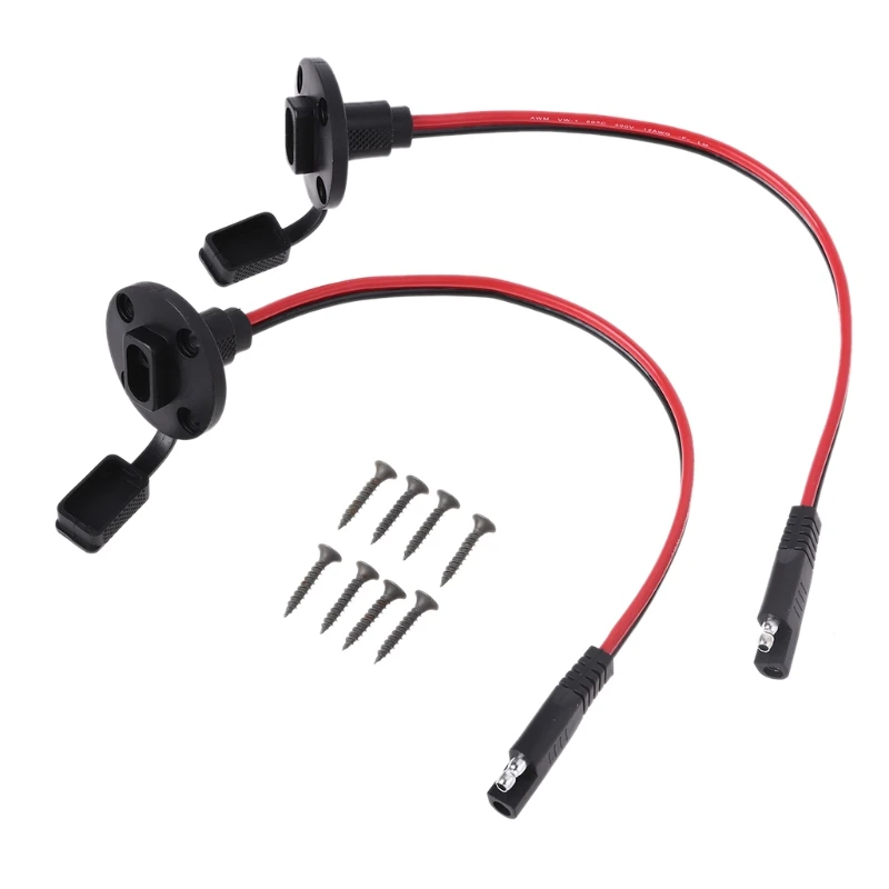 

157A SAE Power Socket Sidewall Port, Weatherproof SAE Quick Connect for Solar Generator Battery Charger