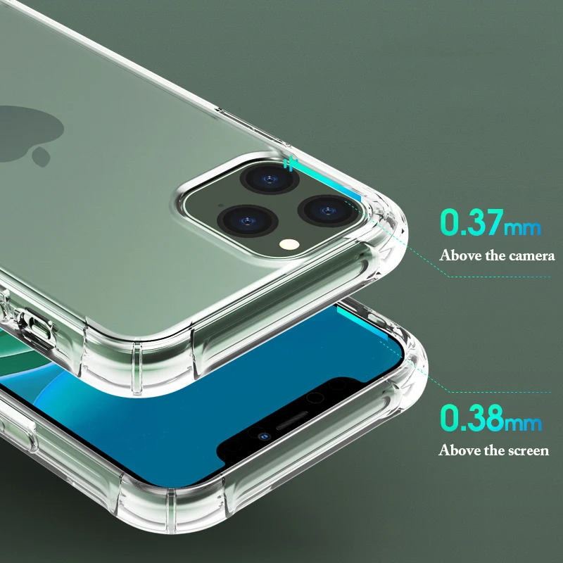 for iPhone XR XS 11 Pro Xs Max 6 6s 7 8 Plus Case Silicone Shockproof Transparent Protective Apple 5 5S SE |