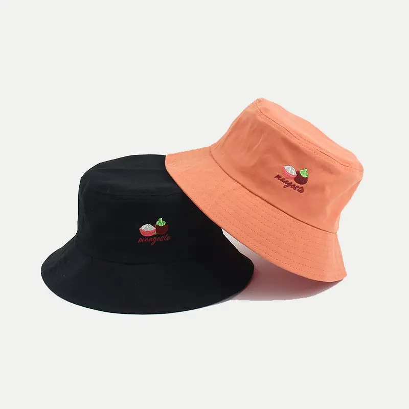 Летняя фруктовая мангостин с вышивкой Панама женская уличная Солнцезащитная