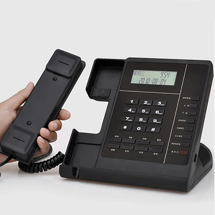 

Corded Phone Speakerphone with 4G Recording Card, Answering System, Caller ID, Remote Control, 3 Recording Modes, Music Player