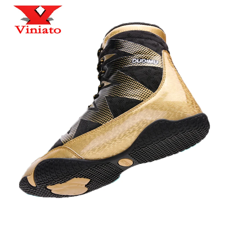 2020 Новый Для мужчин Профессиональный туфли для Реслинга Цвета: золотистый в
