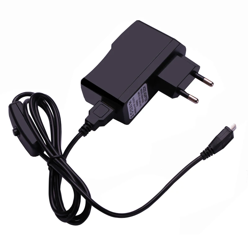 5V 2.5A Power Adapter Supply WALL Charger + Micro USB Charging Cable with Switch for Raspberry Pi 3 2 Model B+ | Компьютеры и офис