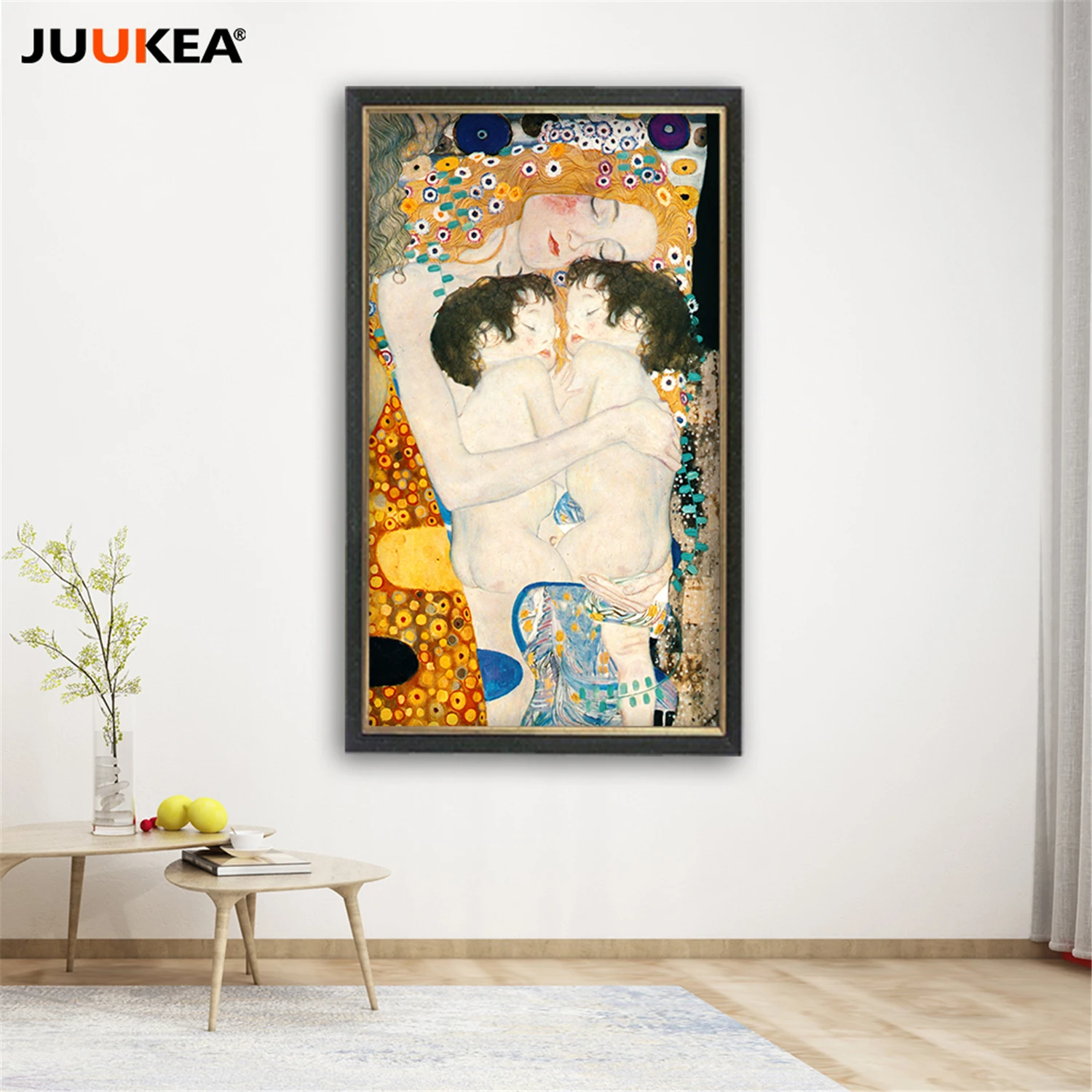 Gustav Klimt Мама Любовь Близнецы ребенок классический оригинальный дизайн большой