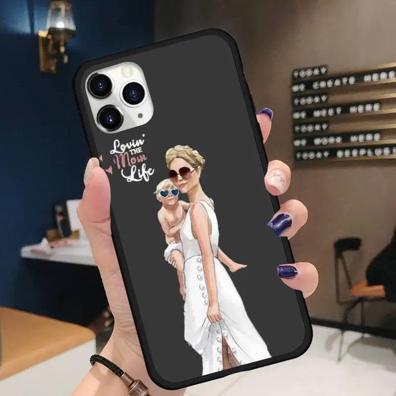 

Family Mom Dad Baby Coque For Fundas Phone Case for iPhone 11 12 pro XS MAX 8 7 6 6S Plus X 5S SE 2020 XR Soft silicone