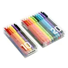 Набор гелевых ручек Xiaomi Kaco 20 шт.лот, ручки с выдвижными роликовыми знаками, цветные чернила 0,5 мм, Канцтовары для школы и офиса