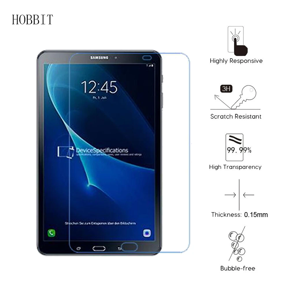 

Прозрачная глянцевая Защитная пленка для планшета Samsung Galaxy TAB A 10,1 дюйма P580 с S Pen HD, Противоударная защитная пленка из ПЭТ, 3 шт.