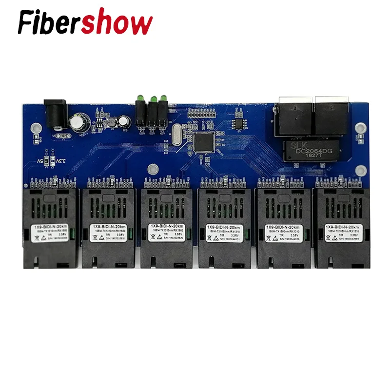 2 RJ45 6 155 м волоконный порт коммутатор для высокоскоростной сети Ethernet конвертер 20