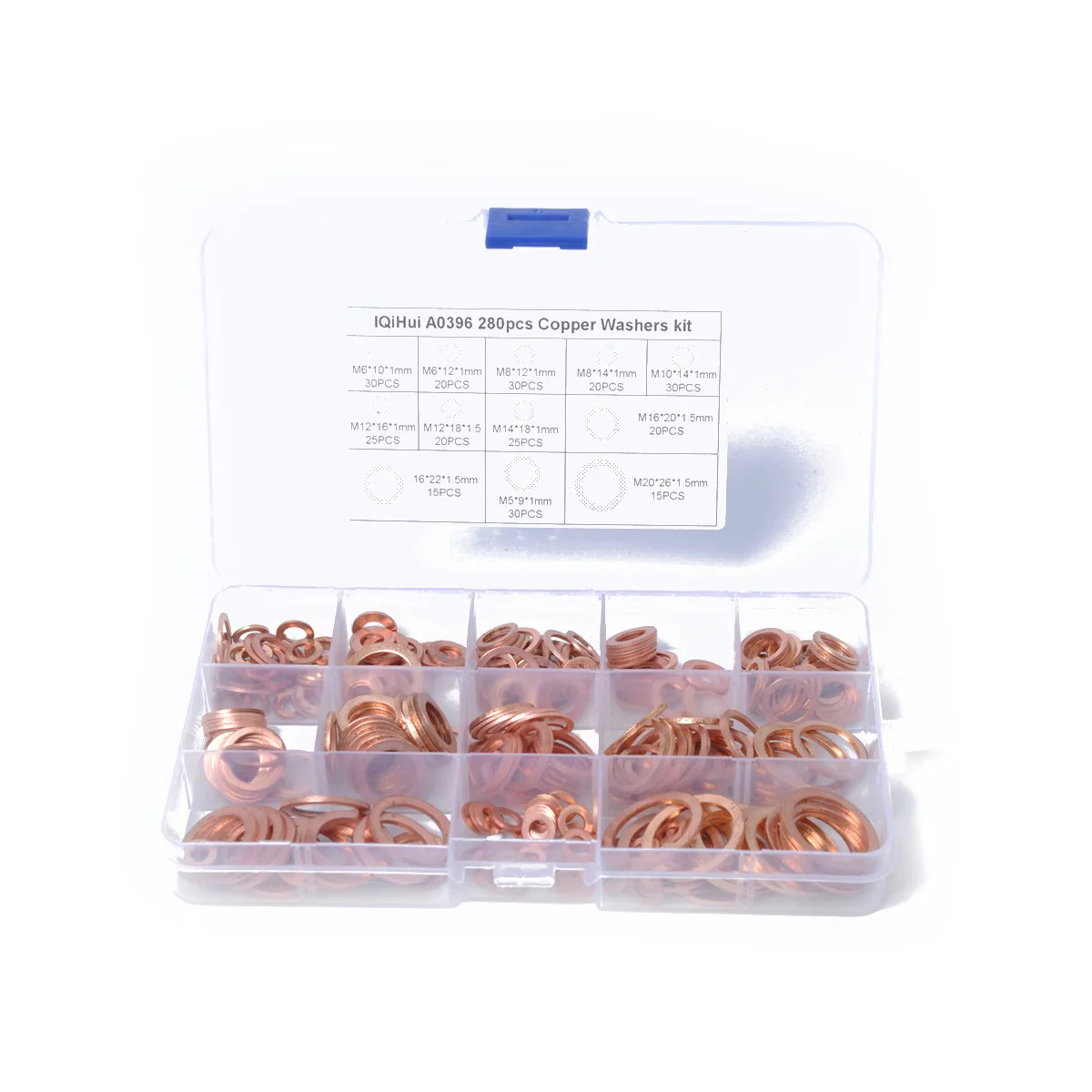 280 шт. уплотнительное Тип Медь запечатывания твердое кольцо шайба приемный