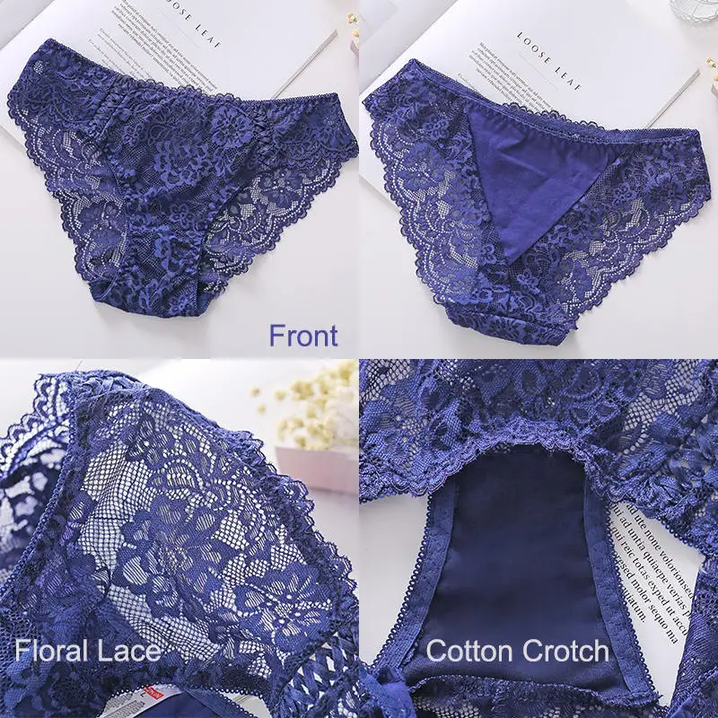 Трусы женские кружевные однотонные цвет в ассортименте 8 цветов | Женская одежда