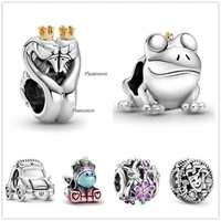 authentic 925 sterling silver colourful rainbow bruno the unicorn charm beads fit women pandora bracelet necklace jewelry