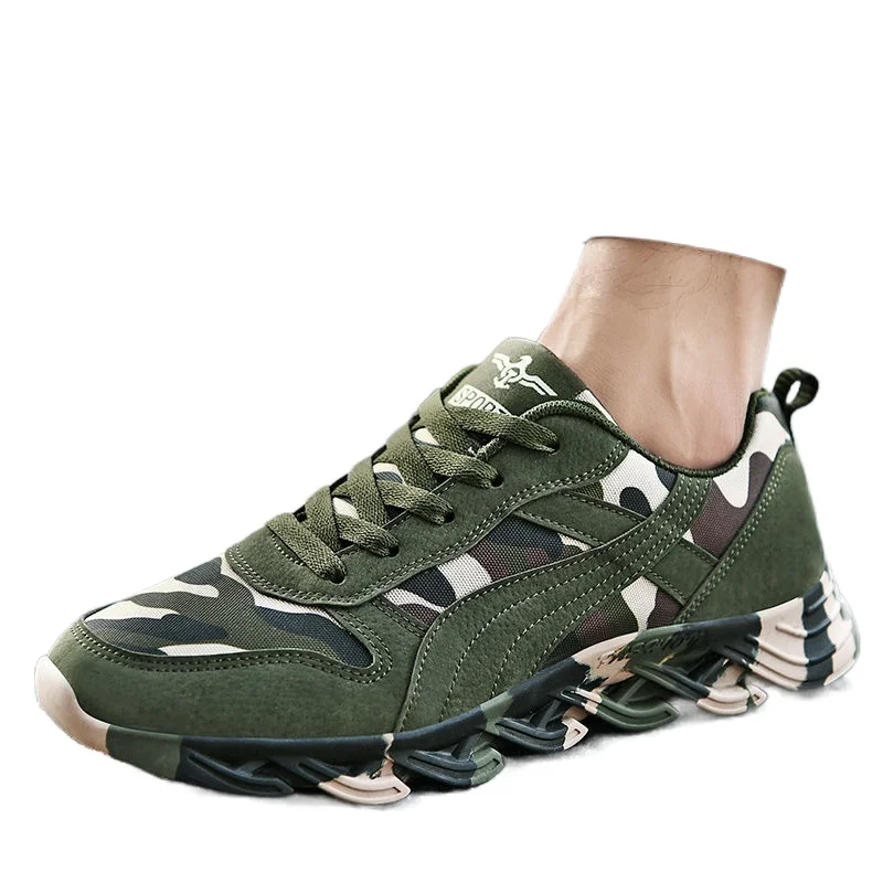 

2021 new couple canvas camouflage men's casual sneakers running flat military training single men shoes sneakers