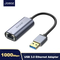 jasoz usb3 0 ethernet adapter usb network card to usb rj45 lan 1000mbps gigabit connector for pc windows7810 nintend switch