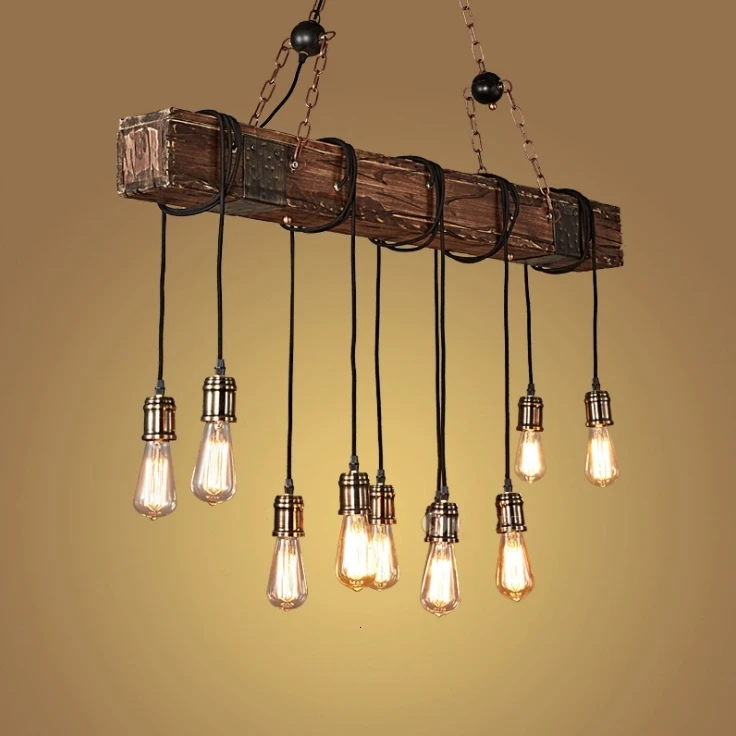 27 креативный античный промышленный светодиодный светильник деревянная