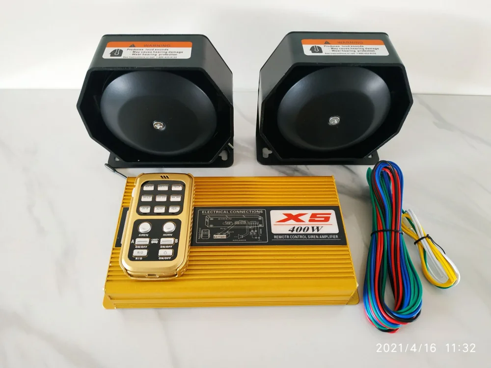 X5 400 Вт усилители полицейской сирены автомобильная сигнализация с беспроводным