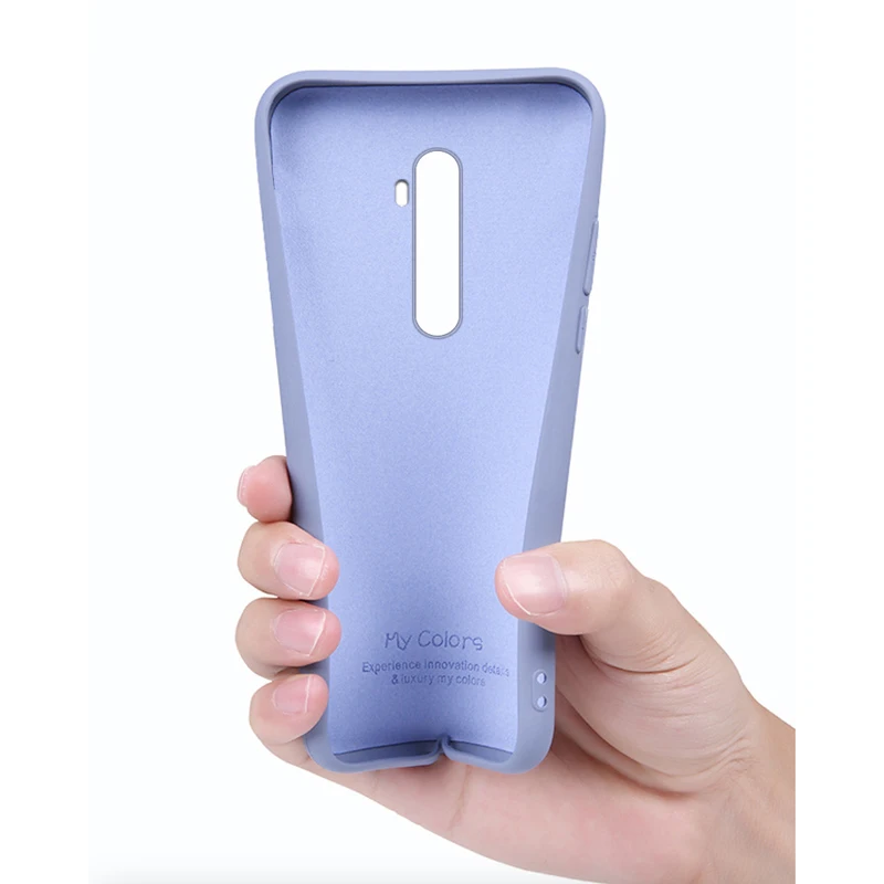 Rezzol жидкий силиконовый чехол для телефона OPPO Reno Ace 2Z 2F 2 сплошной цвет мягкий