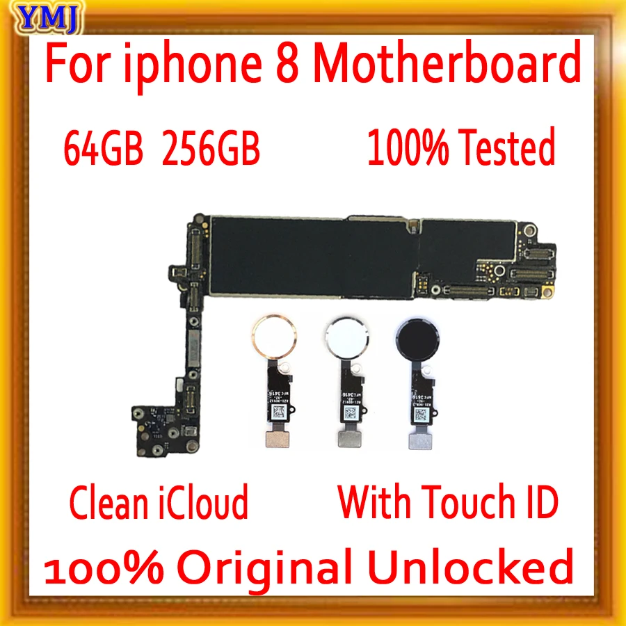 Материнская плата для iPhone 8 разблокированная материнская с/без Touch ID 100% оригинал