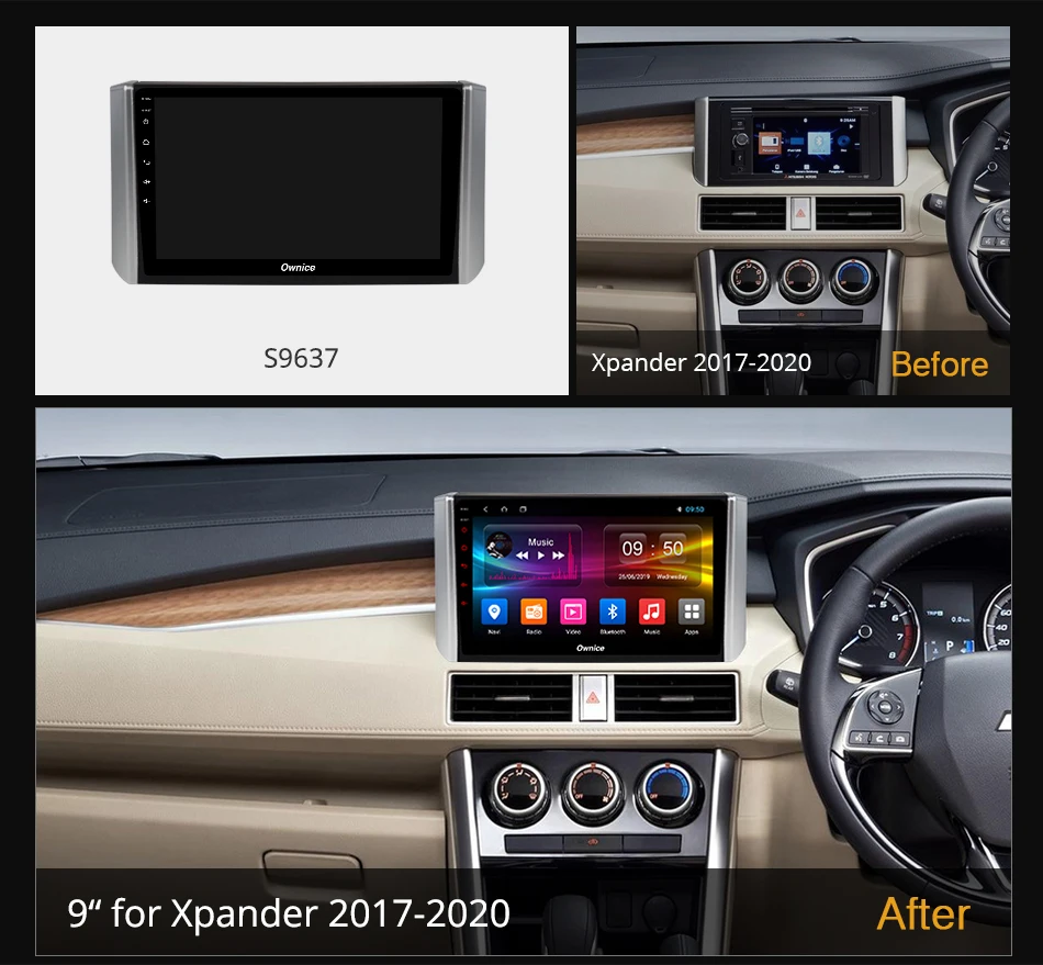 Автомагнитола Ownice Android 10 0 6G + 128G для Mitsubishi Xpander 2017 2020 автомобильное аудио GPS 4G LTE