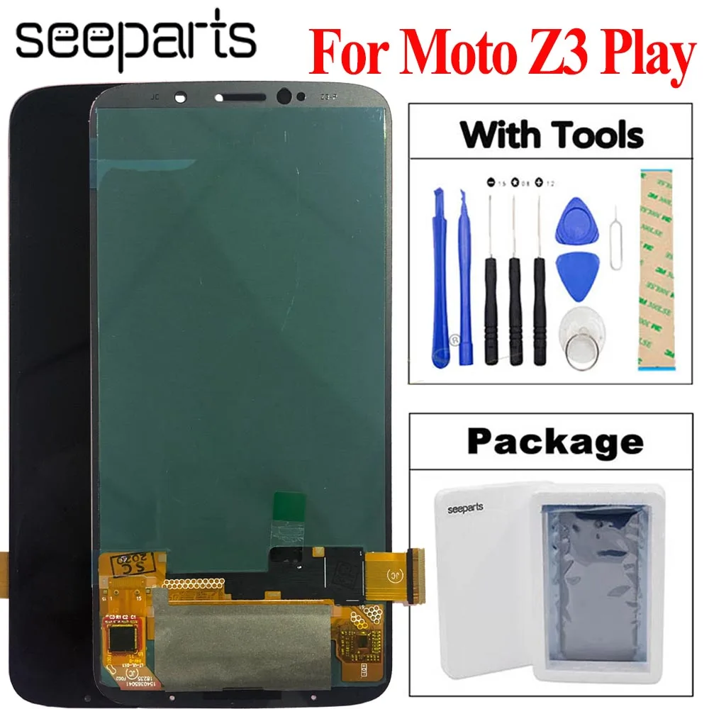 6 01 &quotдля Motorola Moto Z3 Play ЖК-дисплей сенсорный экран дигитайзер сборка Замена для XT1929