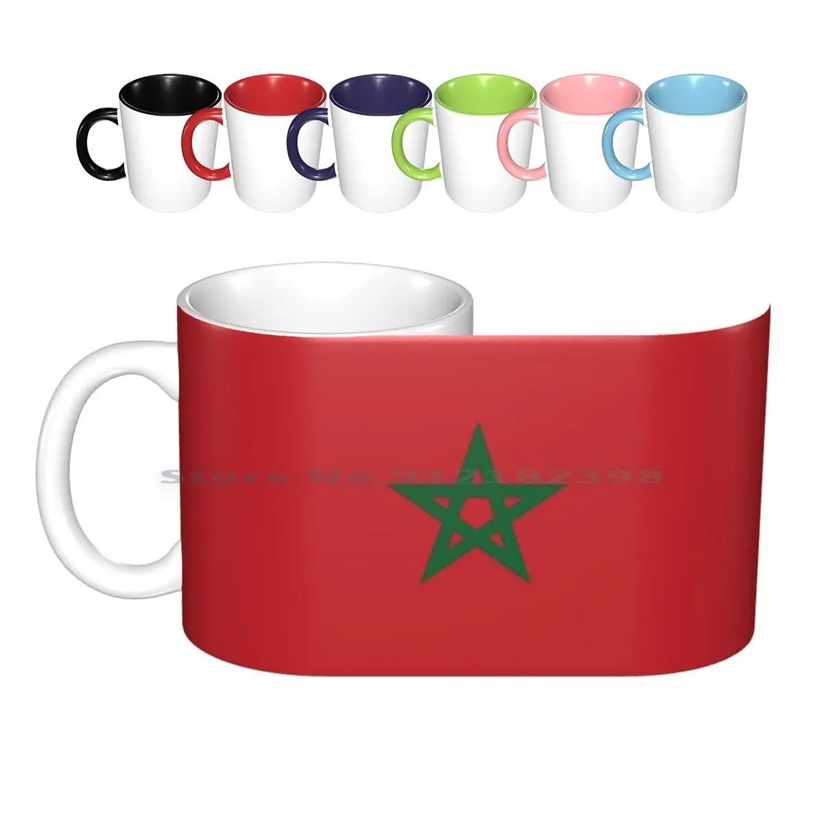 Morocco Flag Duvet Cover Ceramic Mugs Coffee Cups Milk Tea Mug Moroco Morocco Moroccan Morroco Country Flag Flags Symbol Emblem