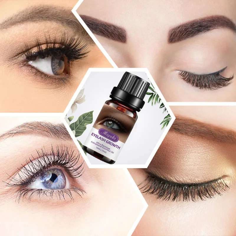

Eyelashes Growth Serum Eye Lash Fast Growth Liquid Essential Oil Hair Treatment Makeup Eyelash Enhancer 10ml