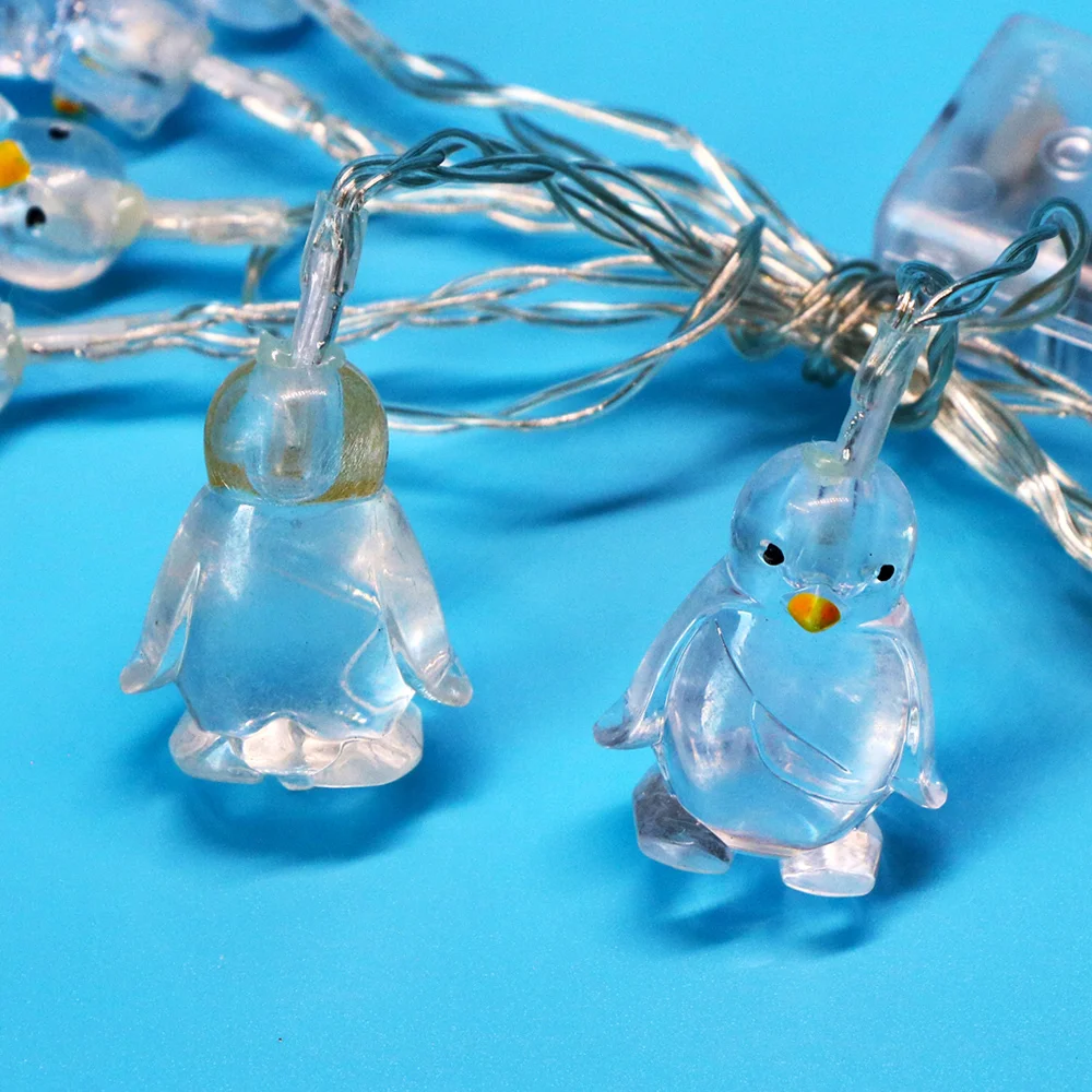 

1.65m 10 Lights Cute Penguin Light String Christmas Decorations for Home Merry Christmas New Year 2021 Decoration Party Decor