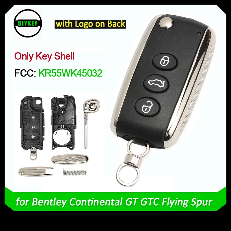 Чехол для дистанционного ключа с тремя кнопками KR55WK45032 DIYKEY for Bentley арнаге Continental