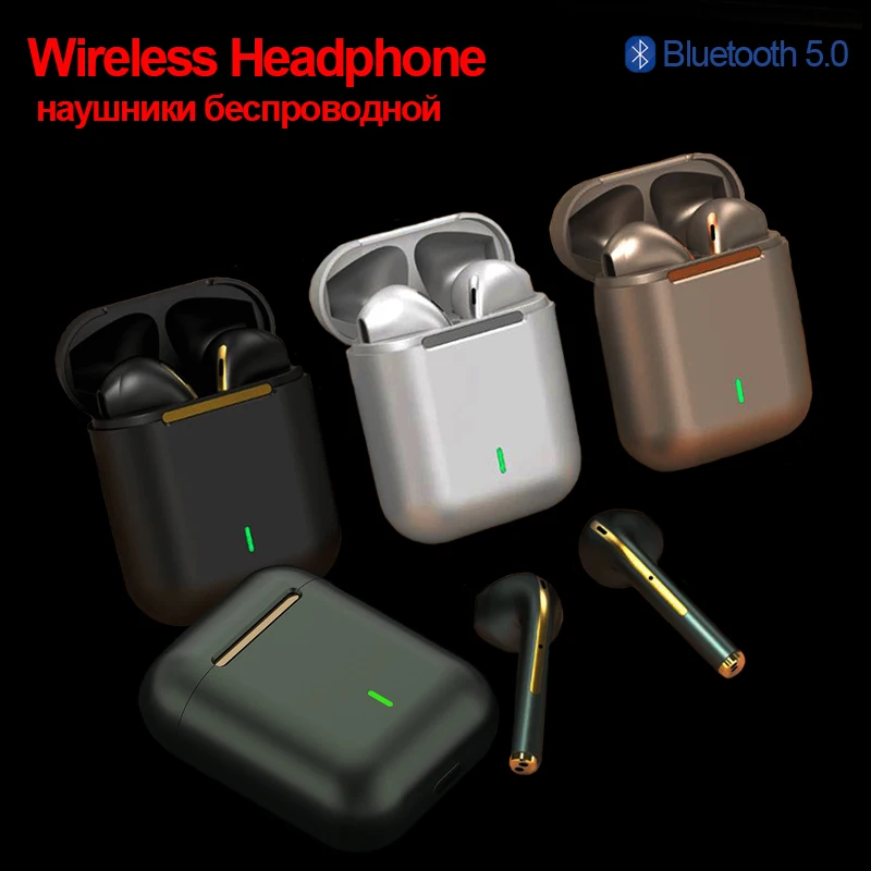 Беспроводные наушники J18 TWS Bluetooth с микрофоном Hifi стерео гарнитура Hands Free