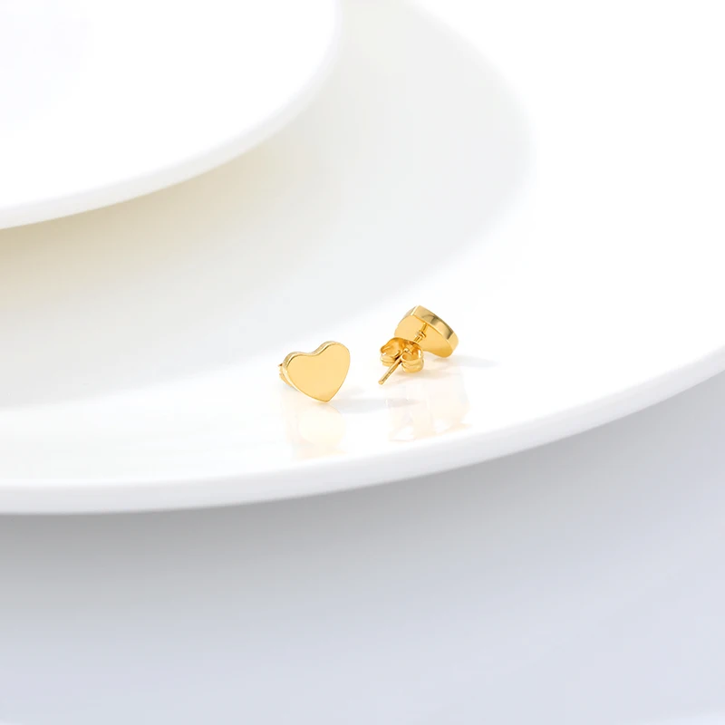 Милые серьги гвоздики в виде крошечного сердца модные ювелирные изделия из