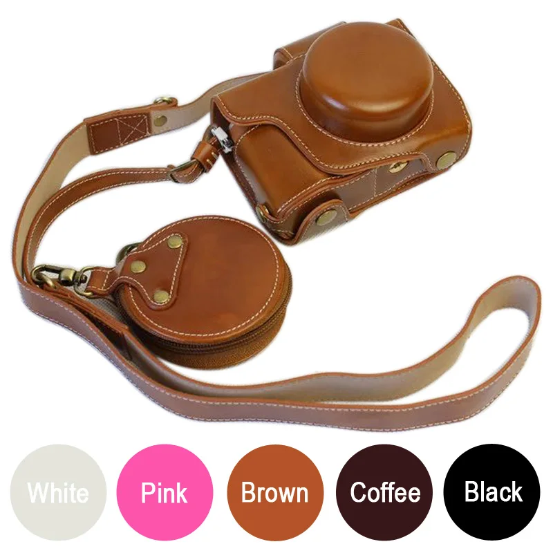 

HQ PU Leather Camera Bag case strap for OLYMPUS E-PL8 E-PL7 E-PL9 E-PL10 14-42mm EZ