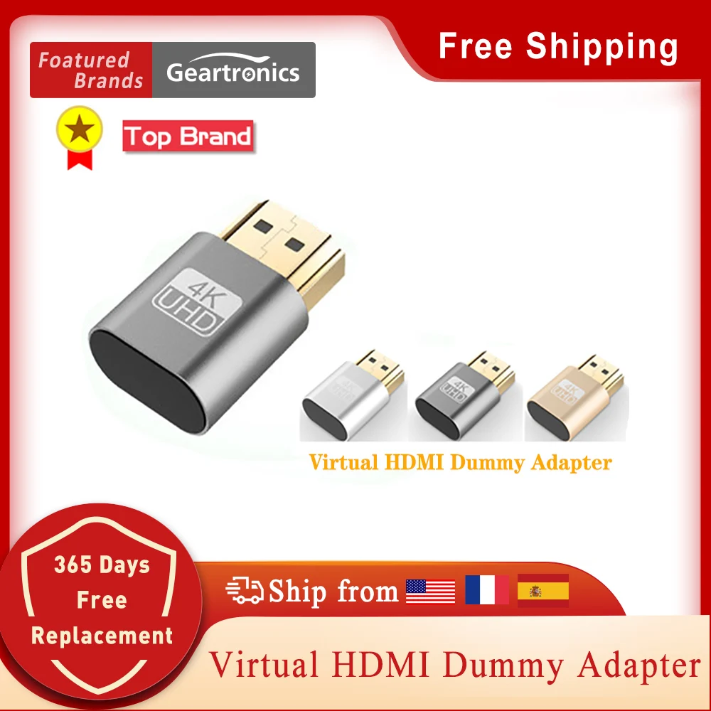 

Виртуальный дисплей HD 4K HD DDC EDID подключаемый штекер EDID дисплей обманка Виртуальная штепсельная вилка HD муляж эмулятор адаптер для майнинга ...