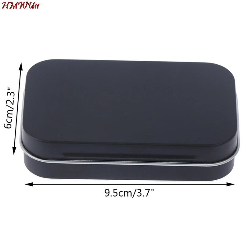

Black Tobacco Storage Box Humidor Rolling Paper Box Cigarette Case Box Jewelry Candy Coin Key Organizer Tin Flip Gifts Sealed