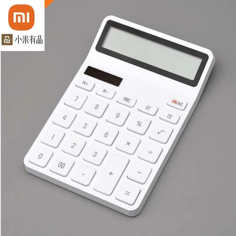 

Настольный калькулятор xiaomi mijia LEMO, фотоэлектрический калькулятор с 12 цифрами и двойным приводом, с автоматическим выключением, для офиса и ф...