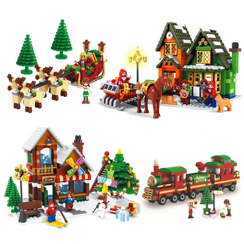 Строительные блоки Ausini с надписью Merry Christmas | Игрушки и хобби