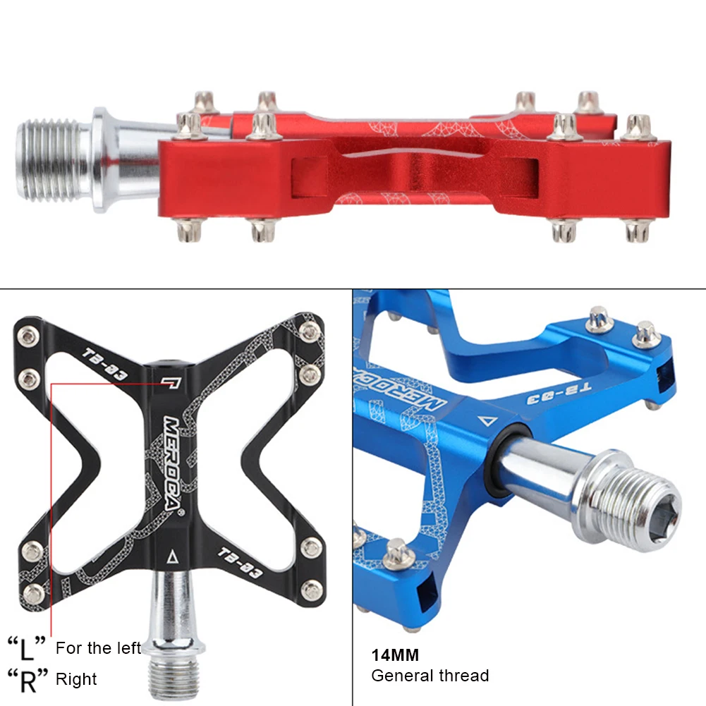 

Ultralight Seal Bearings Bicycle Pedals Anti-Slip Flat Mountain Bike Road Bike Pedal 14mm Spindle Bike Aluminum Alloy Accessorie