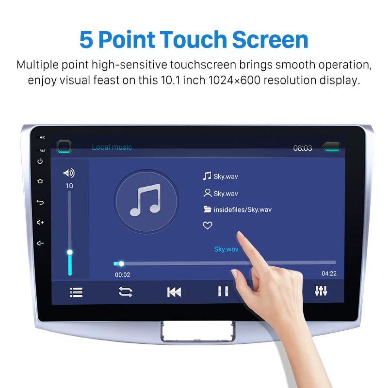 Автомагнитола Seicane мультимедийный проигрыватель 2 din на Android 10 0 1 дюйма с GPS для