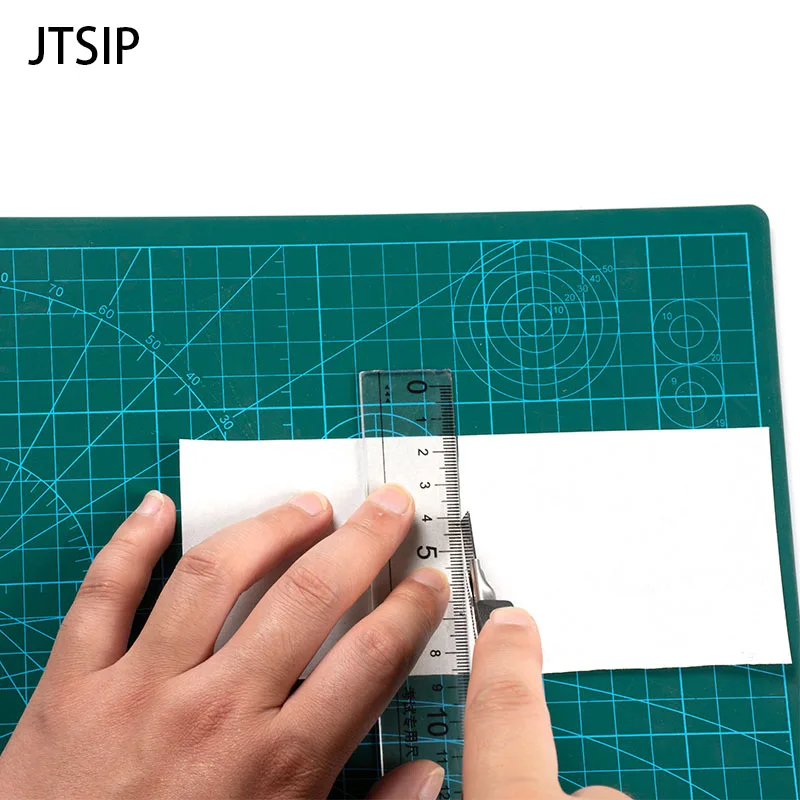 

JTSIP Cut Pad A4 PVC Double sided Grid Lines Cutting Board Mat Self-healing Cutting Pad DIY Craft Tools Office Supplies 30X22cm