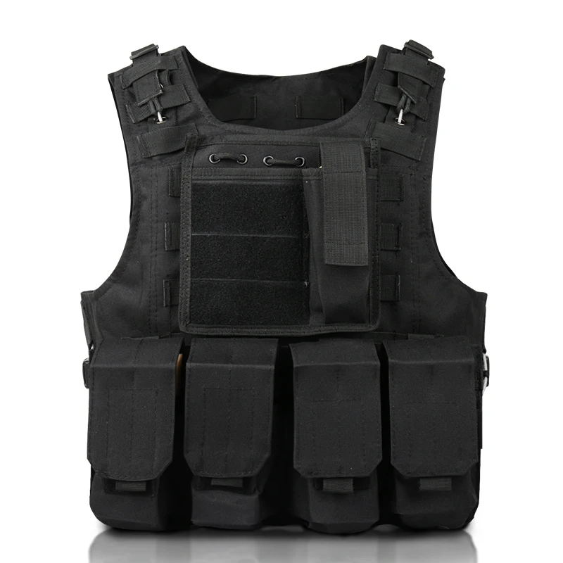 Black Adult Outdoor Multi-function Tactical Vest Molle Armor Hunting Jungle Equipment | Vests