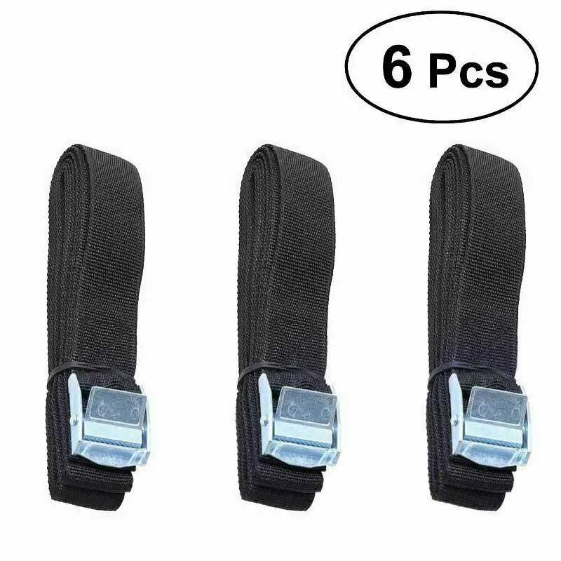 

6PCS Quick Release Lashing With Buckle Tying Straps For Cargo Tie Down Car Roof Rack Moto Luggage Kayak Carrier Moving Cano New