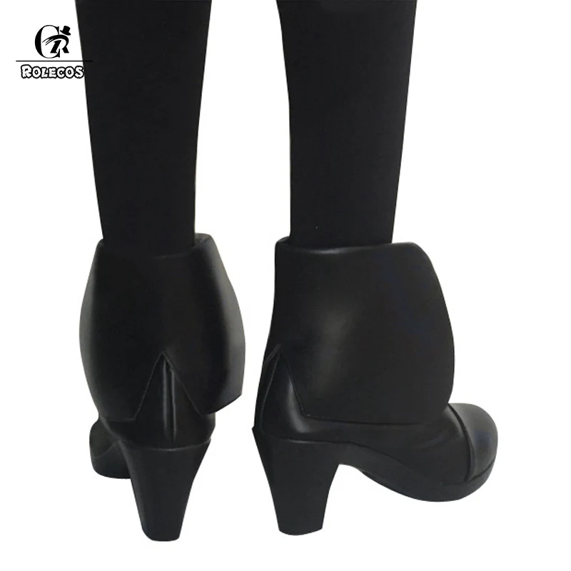 Rolecos аниме steins Gate макисэ курису Косплэй черная обувь сапоги Для женщин туфли на